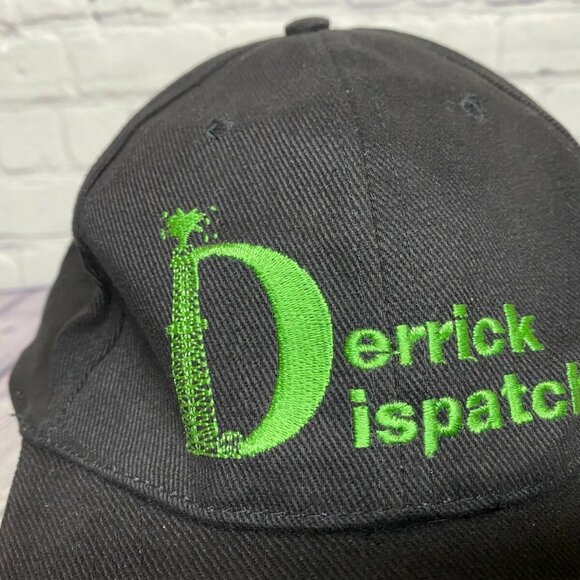 Derrick Dispatcher Hat Cap Strap Back Black Oilfield Embroidered Logo Oil & Gas - Picture 6 of 8
